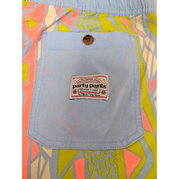 Party Pants Men’s Shorts Sz M Swim Trunks Maui Wowie Pockets - Picture 4 of 5